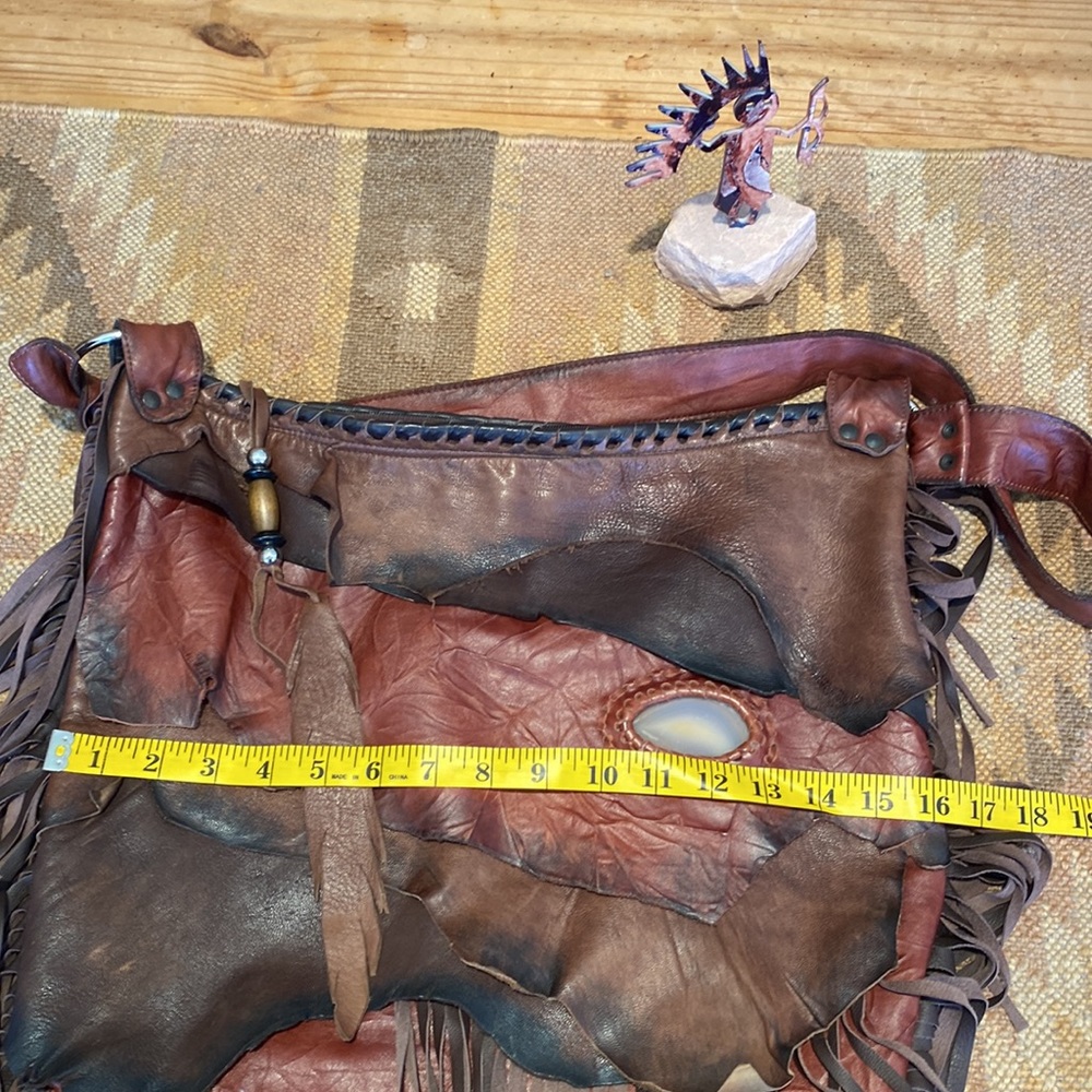 🎉 AMAZING BOHEMIAN LEATHER & STONE BAG‼️ - Picture 13 of 17